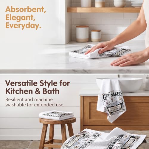 Halloween Skeleton Kitchen Towel - Holiday Bathroom Decor - 23.6x13.8 Inches