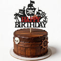 Pirate Cake Topper with Pirate Ship Variation - Pirate Party Decoration