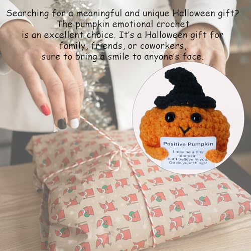 Halloween Positive Pumpkin Doll - Emotional Support Mini Decor for Women Men - Pumpkin Variation