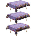 Halloween Scythe Tablecloth Set - 3 Disposable Plastic Rectangular Table Covers 54x72 Inches with Variation