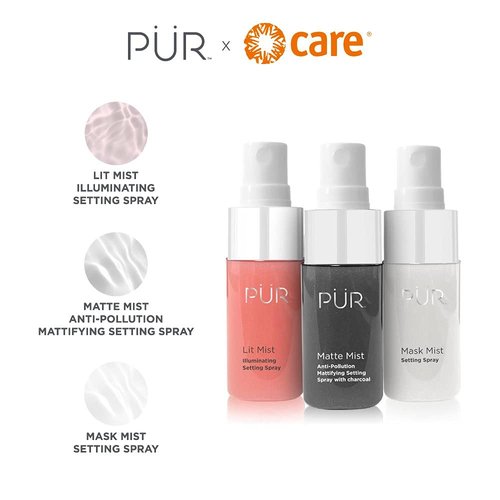 PÜR MINERALS Facial Mist Kit - Hydrating 3-Piece Set for Radiant Skin | Perfect for All Skin Types