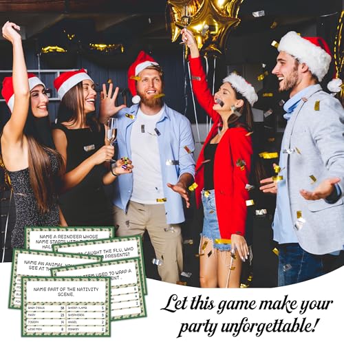 Christmas Feud Game - Christmas Tree Variation, Family Party Trivia & Fun