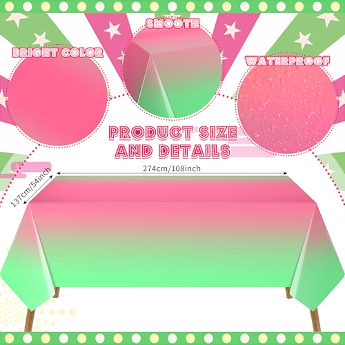 Pink Green Gradient Circus Classroom Awning Set - 108" x 54" Party Decorations