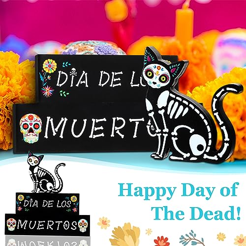 Day of the Dead Cat Decorations Set - Vibrant Mexican Festival Decor