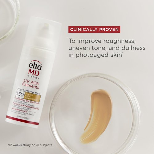 EltaMD Tinted Face Sunscreen - SPF 50 Mineral Protection for Sensitive Skin | 1.7 oz Pump