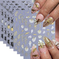 Halloween Nail Stickers Set - Style07 3D Self-Adhesive Pumpkin Ghost Maple Leaf for DIY Nails