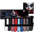 Halloween Clown Eyeshadow Palette - 9 Color Matte & Glitter Makeup Set
