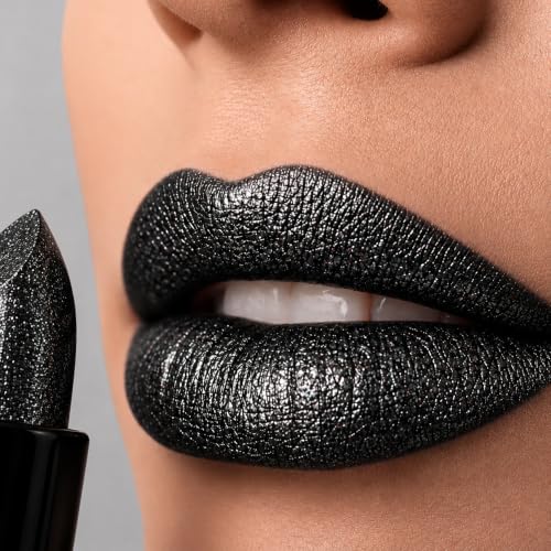 Mynena Black Shimmer Lipstick - Sadie | Moisturizing Glitter Lip Color