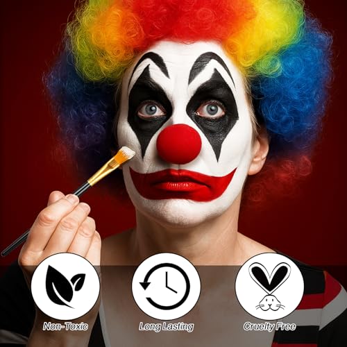 Black Red White Face & Body Paint Makeup - 1 PCS - Halloween SFX Costume & Stage