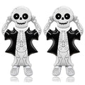 Large Self-Standing Skeleton Balloons for Halloween Party Decorations - 2 Pack