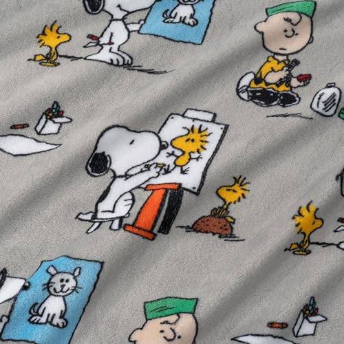 Peanuts Snoopy Plush Throw Blanket - VelvetLoft Oversized Cozy Bedding