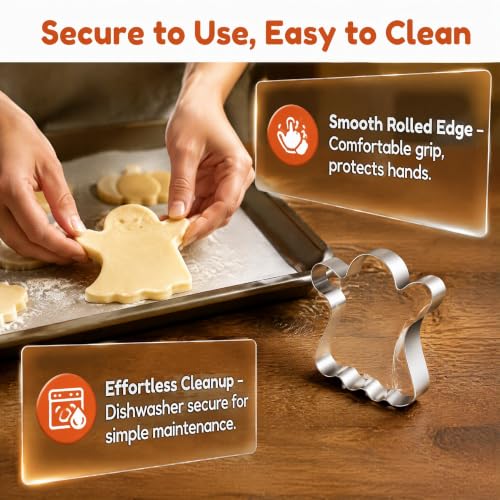 12-Piece Halloween Cookie Cutter Set Stainless Steel Shapes for Baking & Crafts