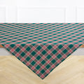 Green Linen Square Table Cloth 52x52 Inches - Handcrafted & Eco-Friendly