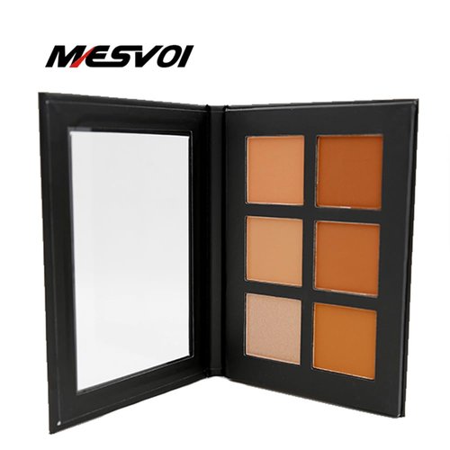 Skiennix Contour Powder Kit - 6 Color Foundation Palette for Dramatic Sculpting & Highlighting (Deep)
