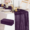 Purple Cheesecloth Table Runner 10FT 2 Pack - Rustic Wedding & Party Decor