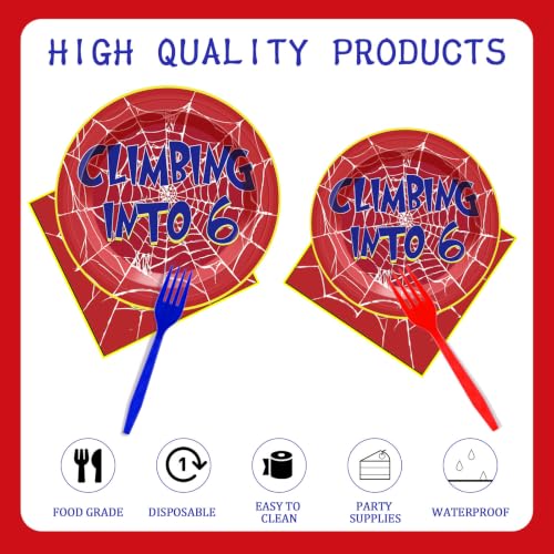 FoldTier 24-Piece Spider Birthday Party Supplies Set - Classic 6 Variation