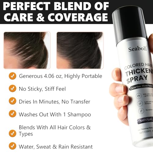 Root Touch Up Hair Color Spray - Dark Brown 4oz for Natural Gray Coverage