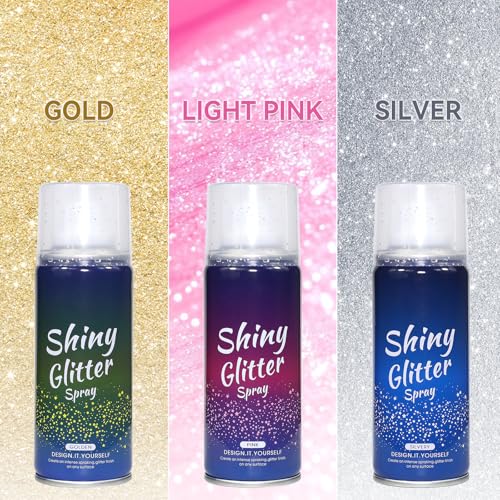 Pure Silver Glitter Spray for Face Body Hair and Clothes - 4.05oz - Variation of THIS listing