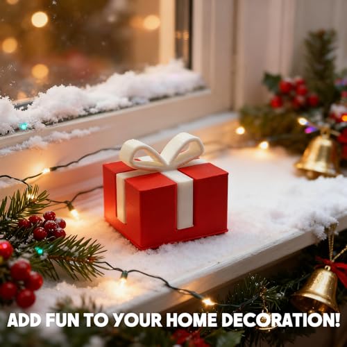 Christmas Figurine with Bow Design - Indoor & Outdoor Holiday Decor - Style21