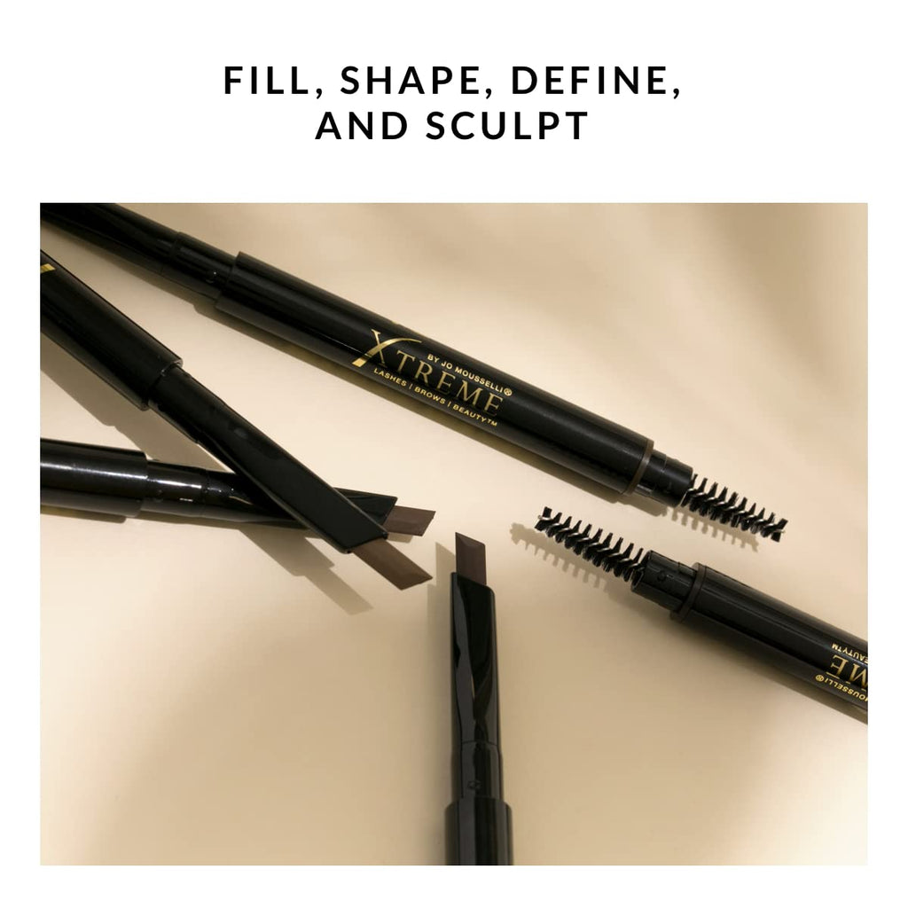 Xtreme Lashes Arch Defining Brow Pencil, Light Brown, Waterproof, Smudge-Proof, Long-Lasting Makeup, Vegan, Angled Tip Eyebrow Pencil with Spoolie