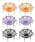 6 Pack Halloween Spider Candy Bowls Large Trick or Treat Serving Bowls for Porch