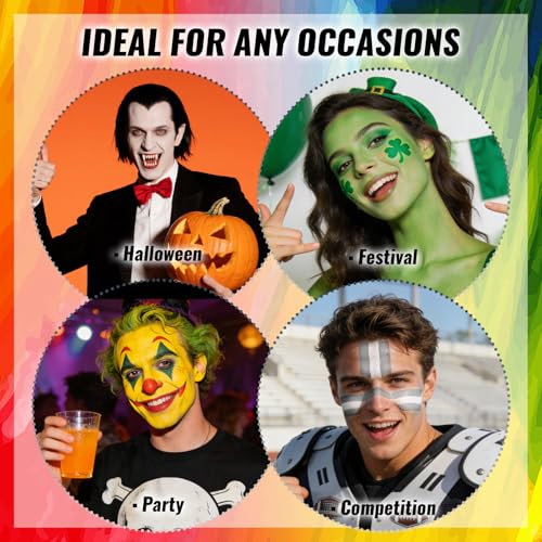 Light Green Water-Based Face & Body Paint for Cosplay & Makeup