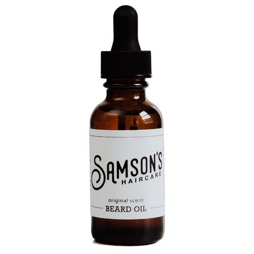 SAMSON'S HAIRCARE Beard Oil, Moisturizing, Softening, For Itchy Dry Skin and Coarse Facial Hair, 1 oz.