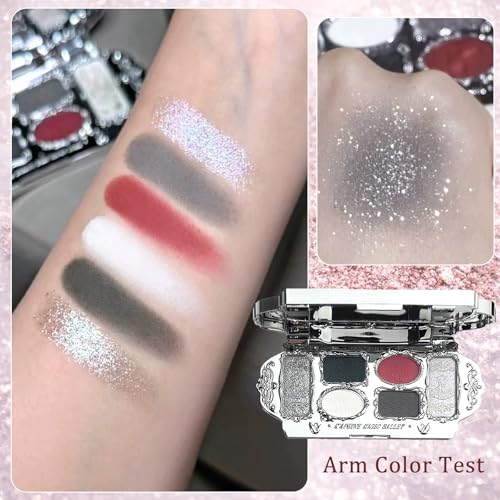 Cyberpunk Night Eyeshadow Palette - 6 Color Goth Eye Makeup Set for Women