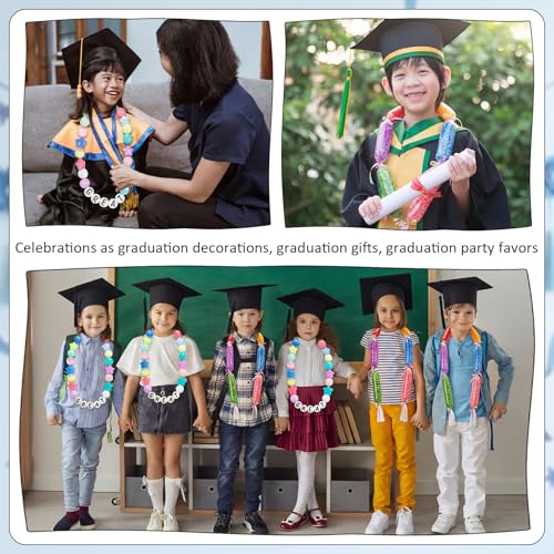 Rainbow Graduation Candy Lei Making Kit with DIY Friendship Bracelets & Garland - Class of 2026