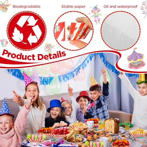 Carnival Themed Disposable Food Trays - 200 Pack for Parties & Events