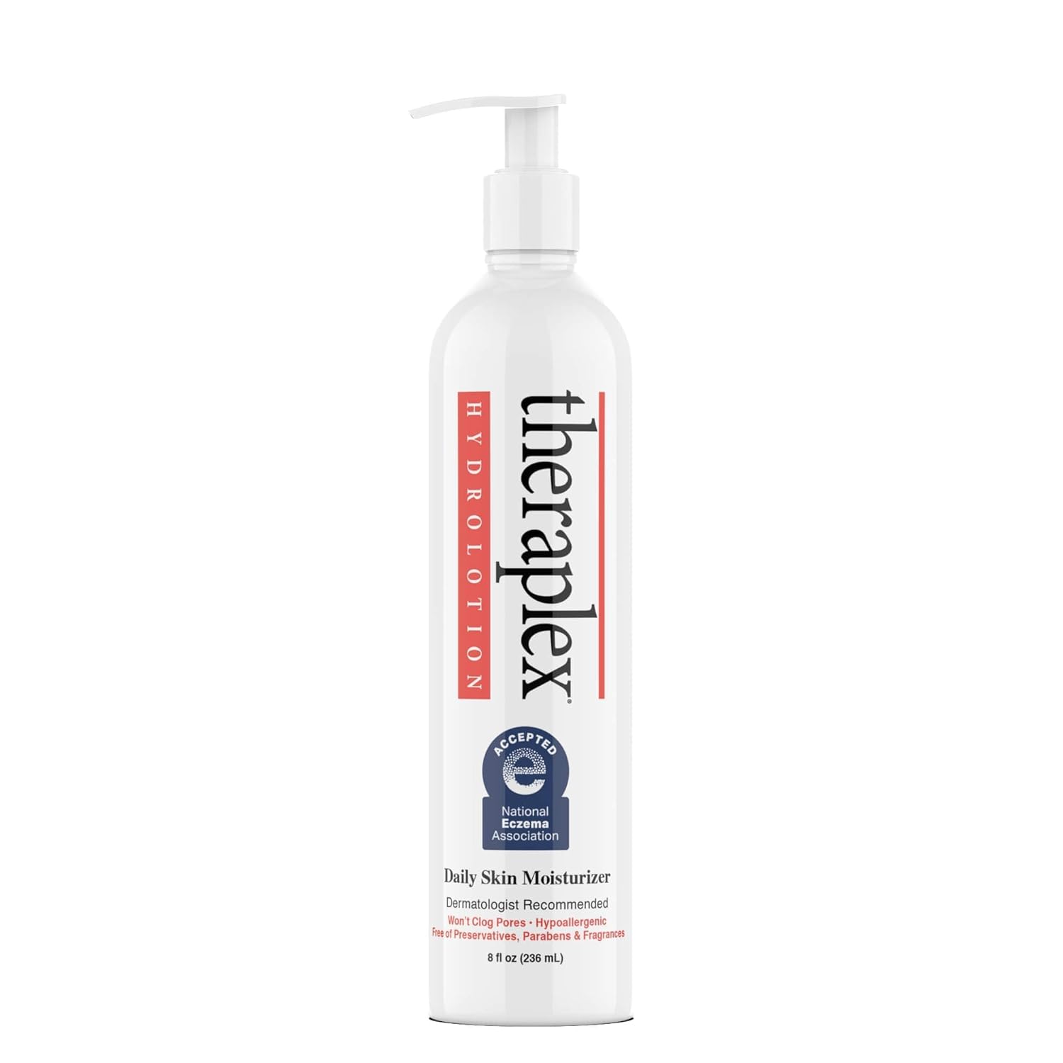 Theraplex Hydro Lotion - Fragrance-Free, Hypoallergenic, Dermatologist Recommended | 8 oz, No Parabens