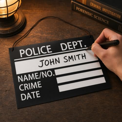 10pcs Prisoner Costume Nameplates Convict Signs Photo Booth Props