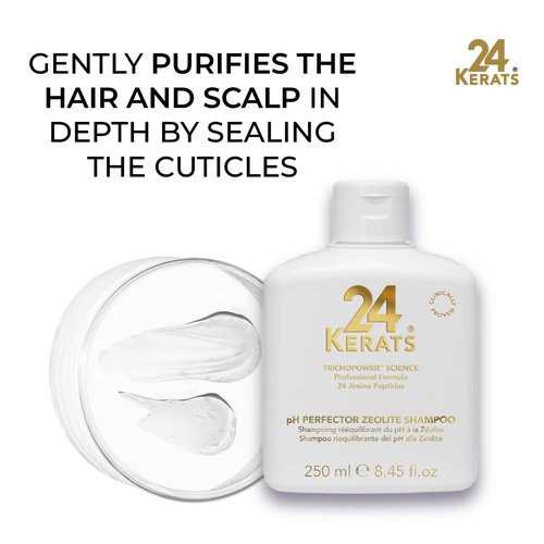 Balancing Shampoo - pH 4.0-5.0 | Volcanic Mineral Formula with Zeolite | Purifies & Nourishes Hair | 8.45 fl oz