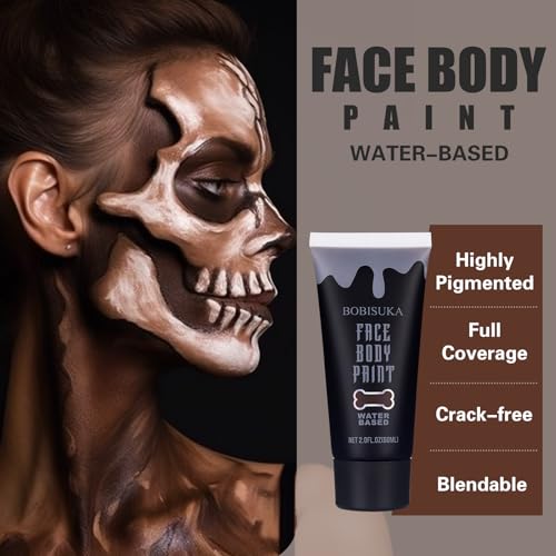 Brown Face & Body Paint - Water-Based, Non-Toxic Halloween Cosplay Makeup