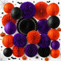 21PCS Halloween Paper Lanterns and Decorations Set for Indoor & Outdoor Party