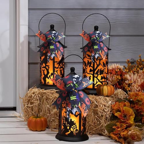 Halloween Ribbon Bow for Wreaths and Decorations - 14x11 Inch