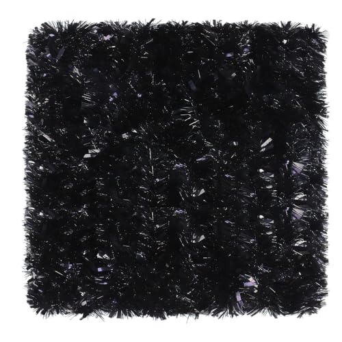 33ft Black Christmas Tinsel Garland - Metallic Twisted Holiday Decor
