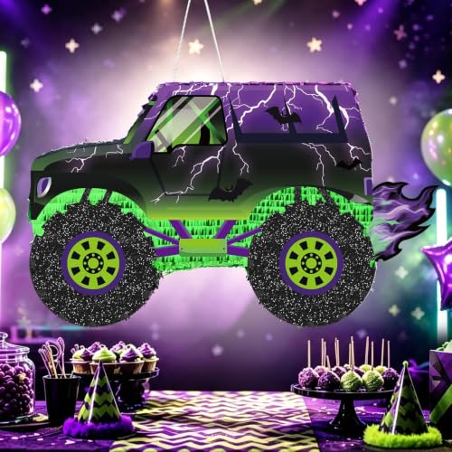 Large Monster Truck Piñata - 27.6 Inch Birthday Party Decor for Kids