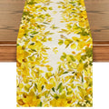 Yellow Floral Eucalyptus Table Runner 13x72 Inch Summer Home Decor