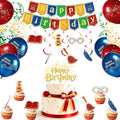 Wizard Magic Birthday Party Supplies Set - Red Theme 64, Complete Decor Pack for Kids' Celebrations