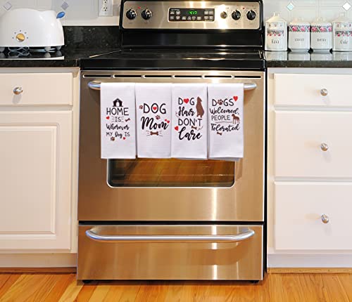 Dog Microfiber Dish Towels Set of 4 - Fun Fall Kitchen Decor & Gift - Variation of THIS listing
