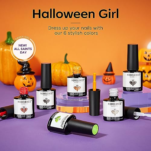 Neon Gel Nail Polish Set - 6 Colors for Halloween - Modelones A-1