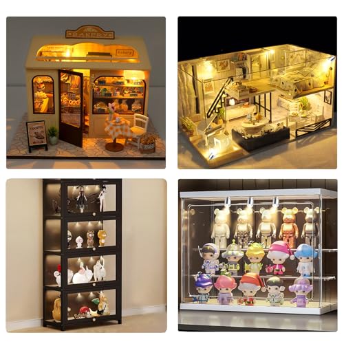 Miniature LED Lights 5 Pcs with Extra Batteries - Cool White Dollhouse & Craft Lighting