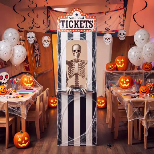 Halloween Ticket Booth Cardboard Stand 71 x 22 Inches Carnival Photo Prop
