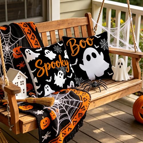 Halloween Pinata 18x18 Inch Pillow Covers Set of 2 - Boo Variation HA 1818-2-boo