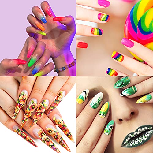 Duufin Vibrant Pigment Powder for Nails 36 Colors - Bright Nail Art Powder Set