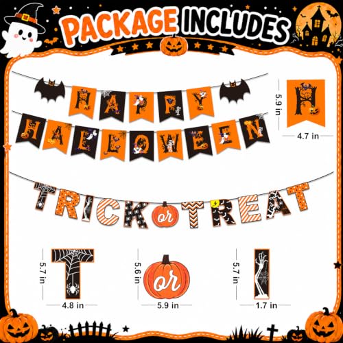 Orange Bat Halloween Balloons & Party Decorations - 49 Pcs Outdoor Indoor Set