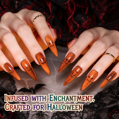 Beetles Halloween Cat Eye Gel Nail Polish Set - Witch Potion 6 Colors - Variation A