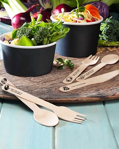 Disposable Wooden Cutlery Set 45 pcs - Eco-Friendly Party Favors