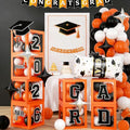 Grad Orange Graduation Decorations Balloon Kit with Balloons & Boxes - Class of 2026